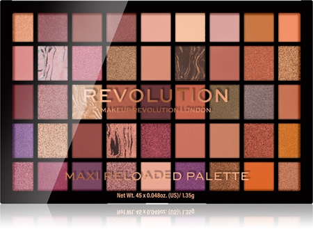 

Палитра сыпучих теней для век Makeup Revolution Maxi Reloaded Palette, Infinite Bronze 45× 1,35 g