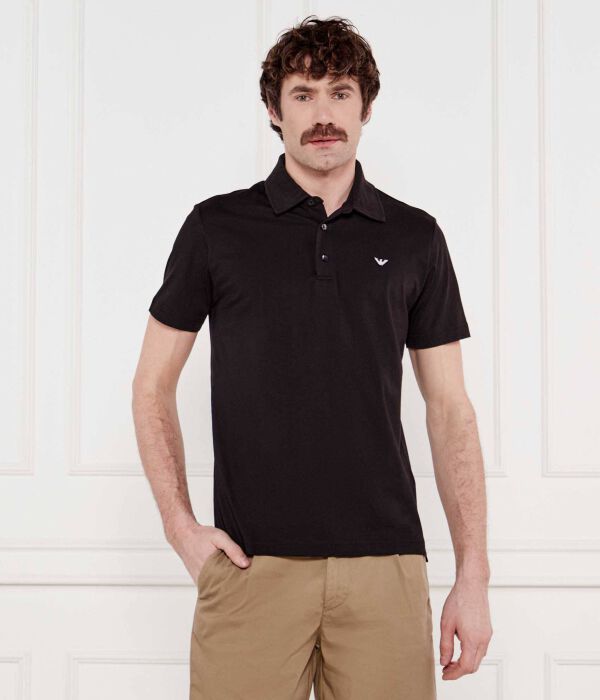 

Рубашка поло Regular fit Emporio Armani, черный