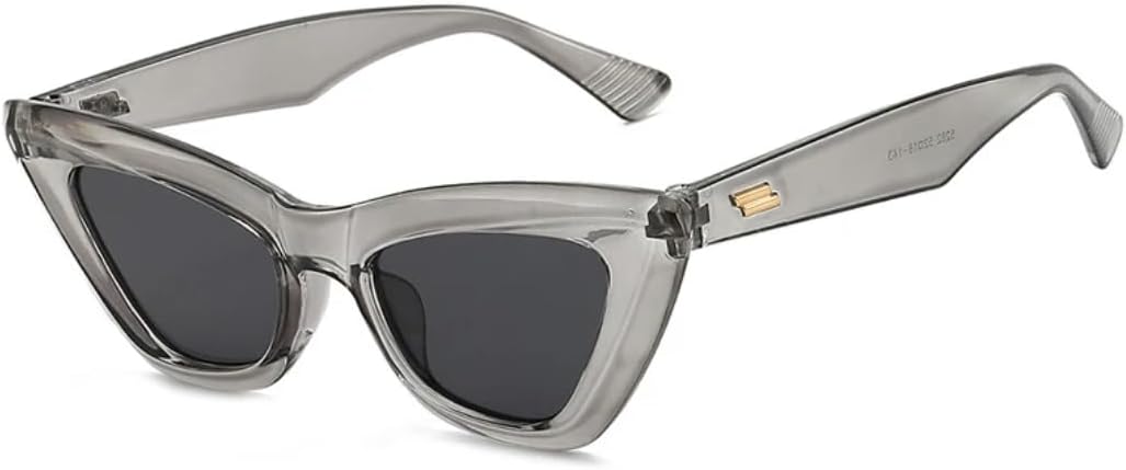 

Солнцезащитные очки с защитой от УФ-излучения UV400 | «Кошачий глаз», маленькая оправа | Линзы конфетных цветов для занятий спортом на открытом воздухе и вождения DSVIGF, Gray Gray