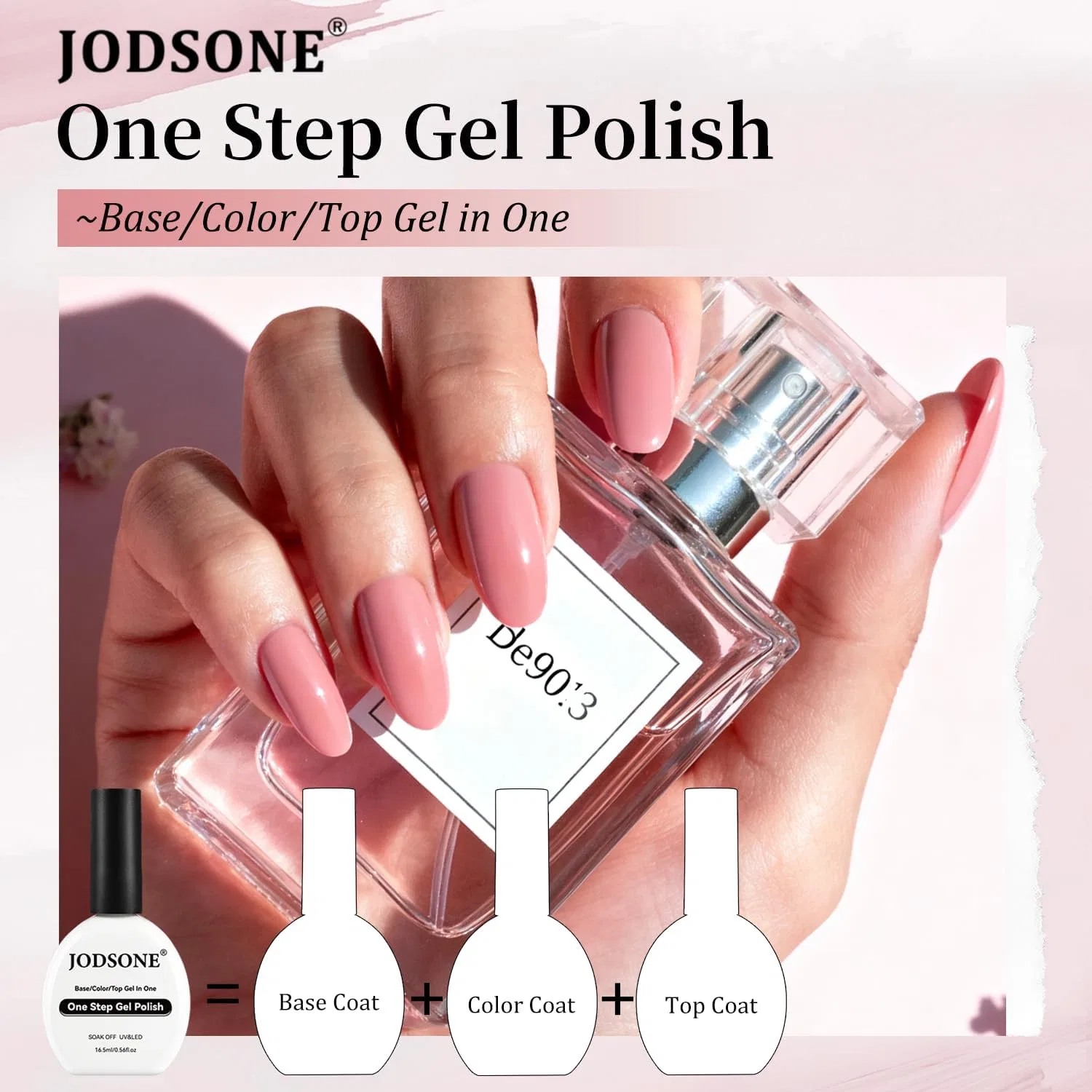 Розовый гель-лак JODSONE 3-в-1 (16.5 мл) Jodsone, B1405-16.5Ml — фото 2
