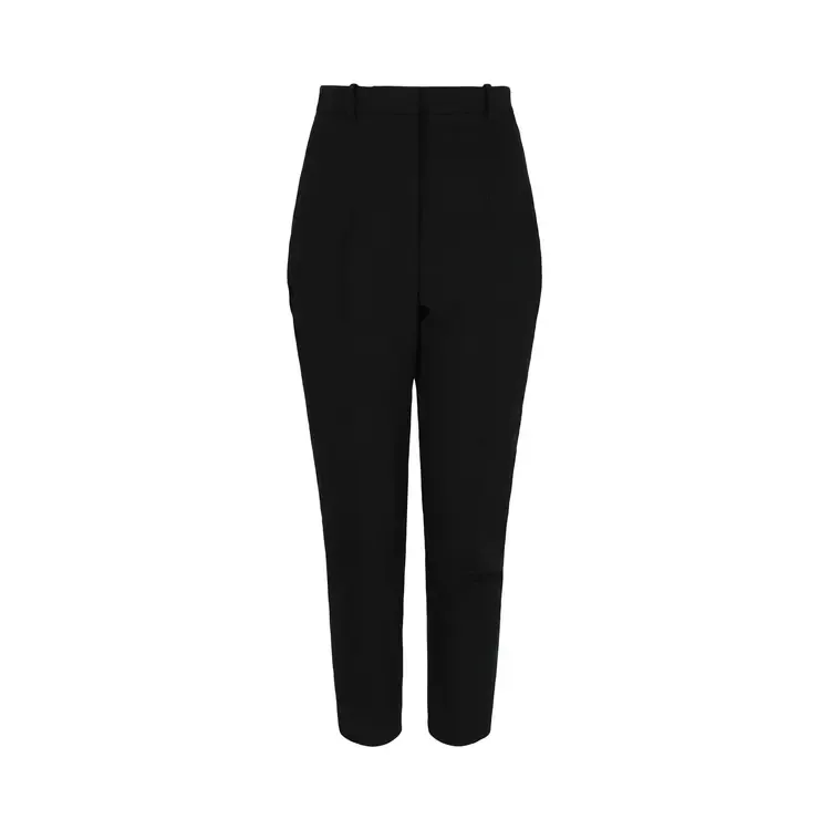 Брюки-сигареты с высокой талией Alexander McQueen, черные