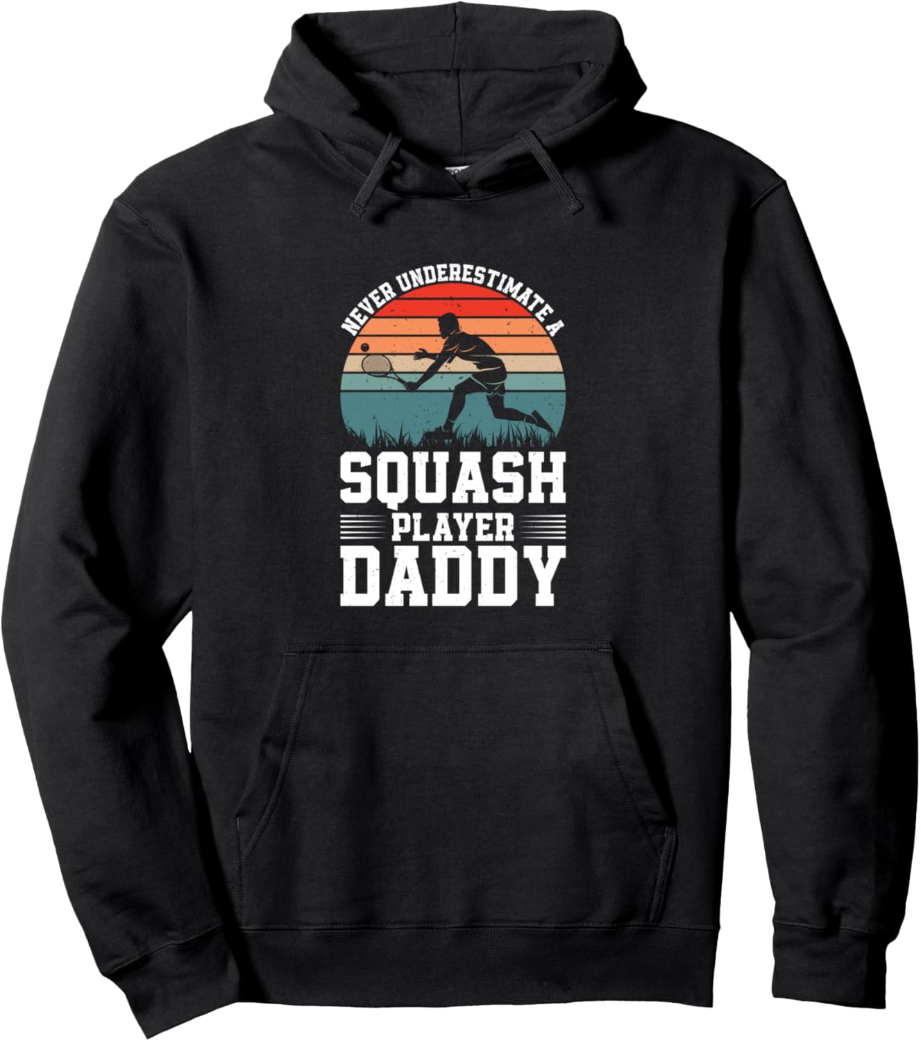 

Не стоит недооценивать игроков в сквош - толстовка «Папа-сквош» Squash Daddy Squash Player Daddy, черный