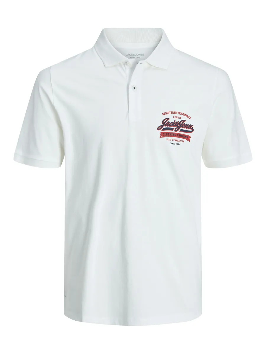

Рубашка-поло Jack & Jones для подростков "JJELOGO POLO SS 2 COL SS" Jack & Jones Junior, цвет Cloud Dancer