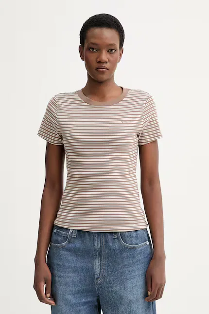 Футболка хлопковая Essential HM SS Levi's, коричневый