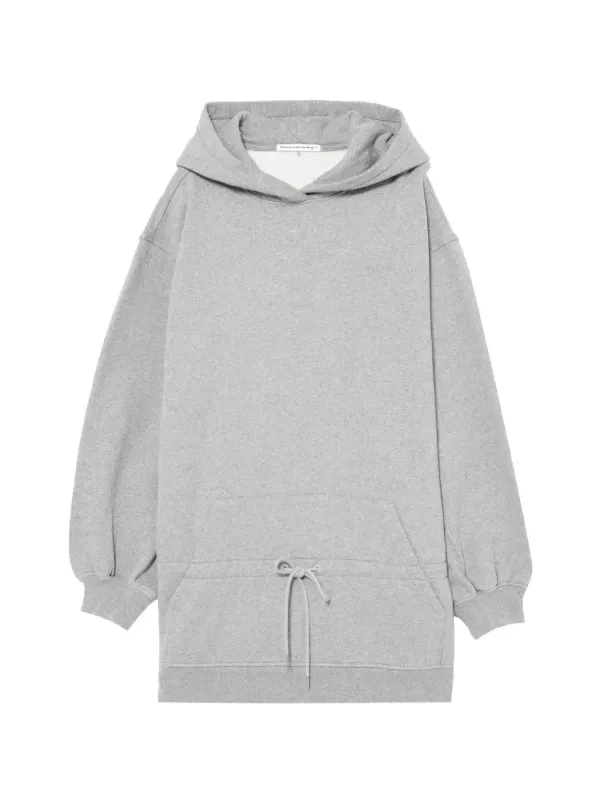 Платье с заниженной талией и капюшоном Alexander Wang, серый