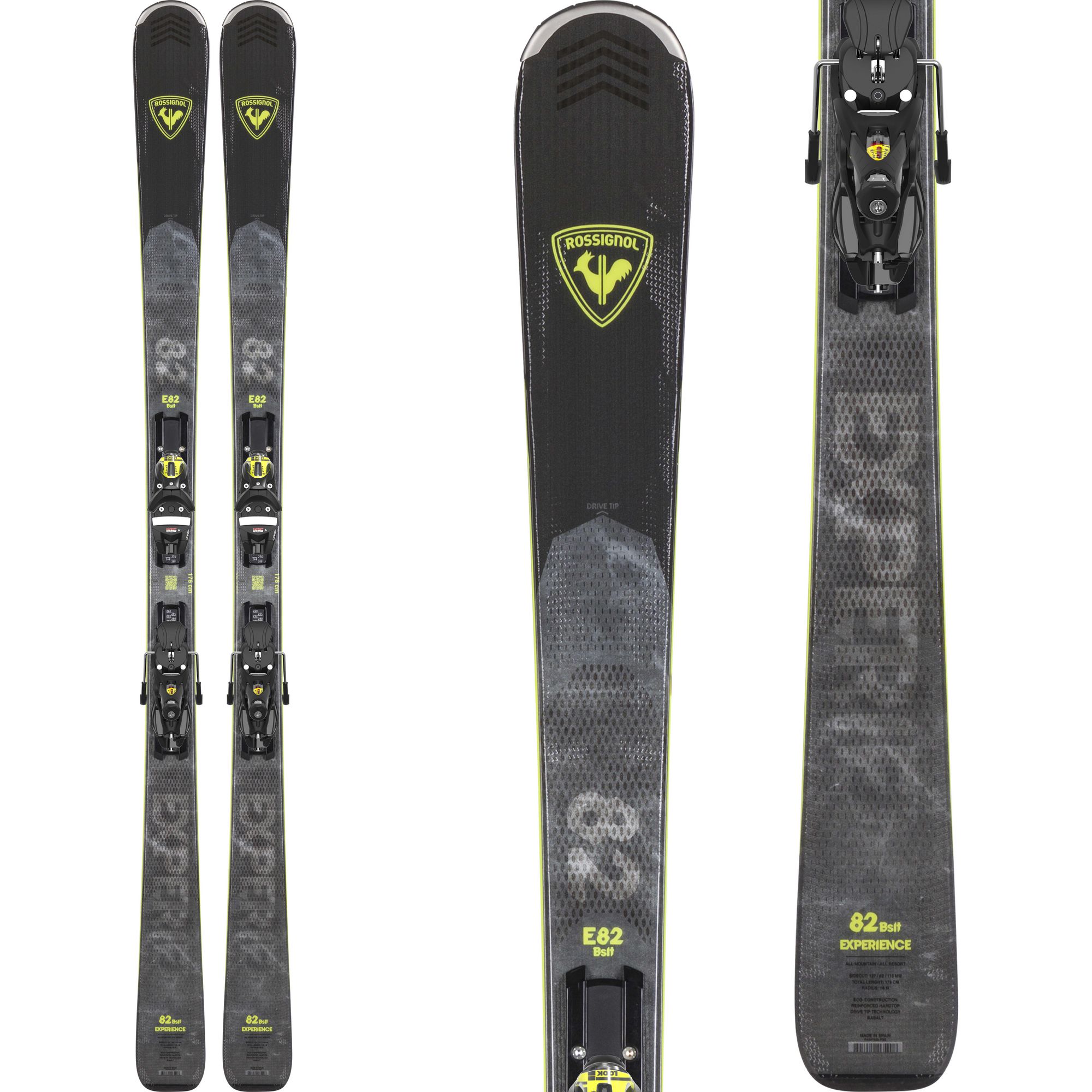 

Мужские лыжи Experience 82 Basalt с креплениями Konect SPX12, размер 24. Rossignol, One Color