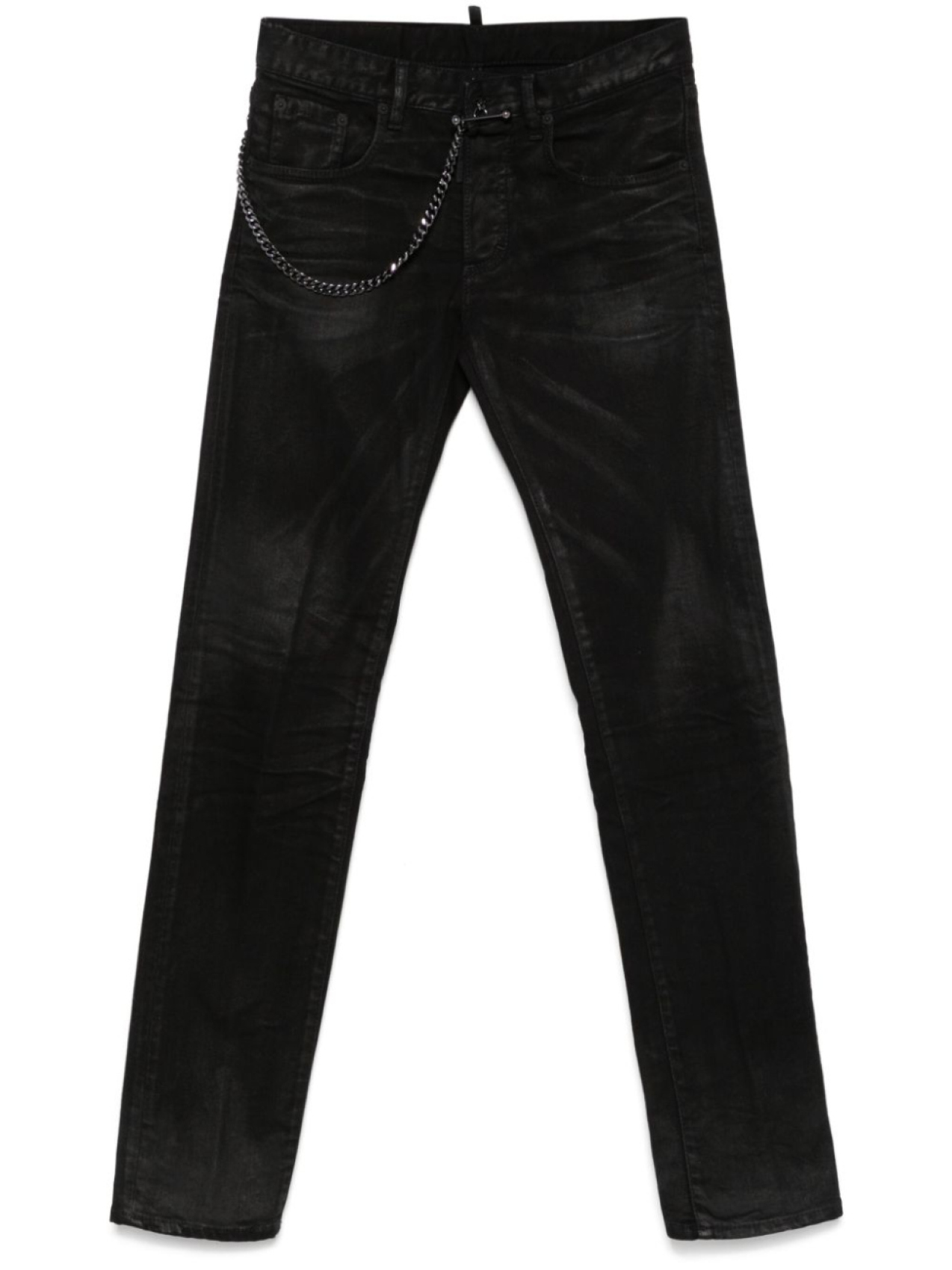 

DSQUARED2 джинсы с цепочкой, черный