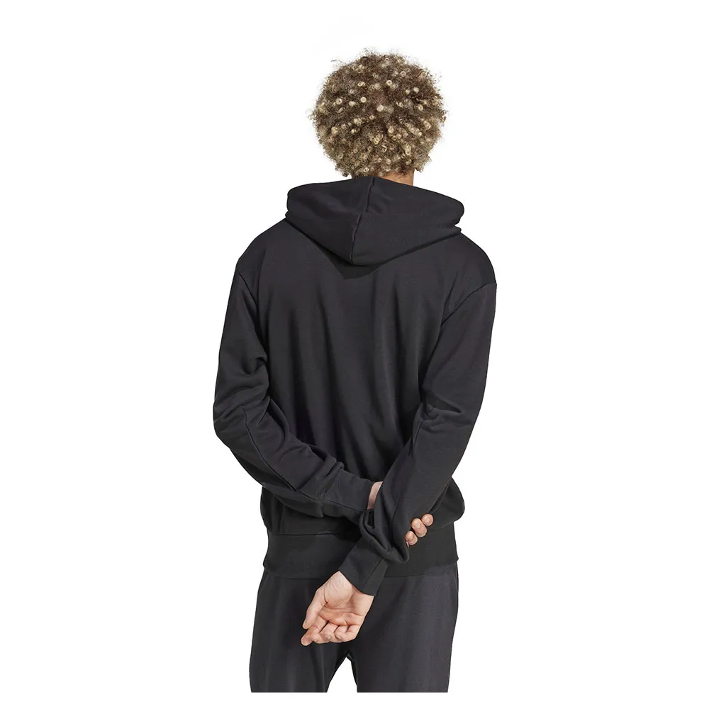 Худи adidas Essentials Linear French Terry, черный — фото 2