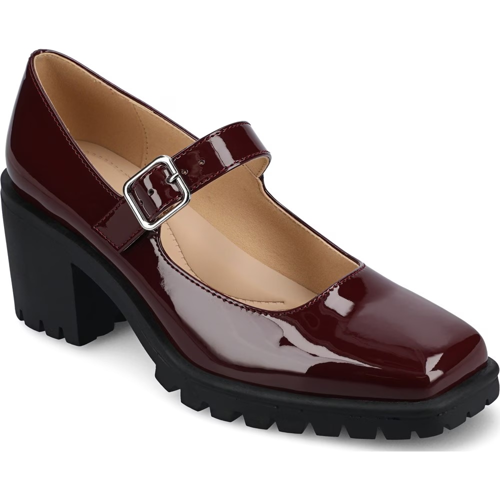 Туфли-Лодочки Gladys на блочном каблуке Journee, цвет oxblood