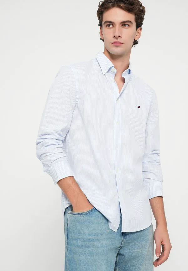Джинсы harlem с зауженными штанинами, выцветшие, зауженного кроя. Tommy Hilfiger, Light Blue — фото 4