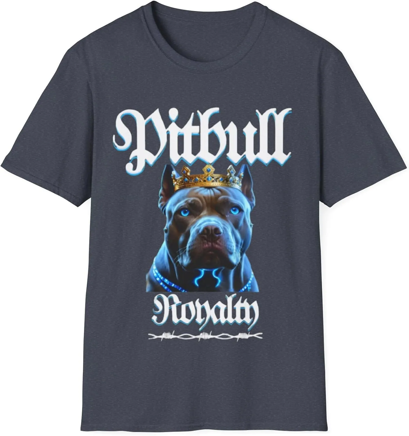Футболка Pitbull Royalty, футболка Pitbull King Queen Crown, подарок для любителей собак, футболка Animal Throne, топ Royal Canine GENERIC, темно-синий