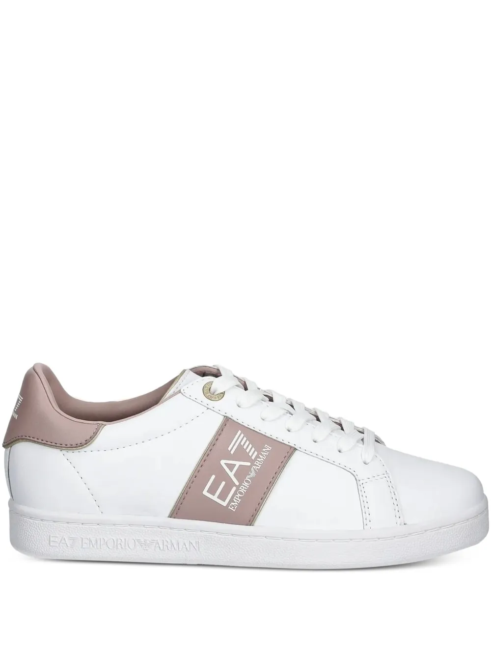 Кожаные кроссовки с логотипом Ea7 Emporio Armani, белый