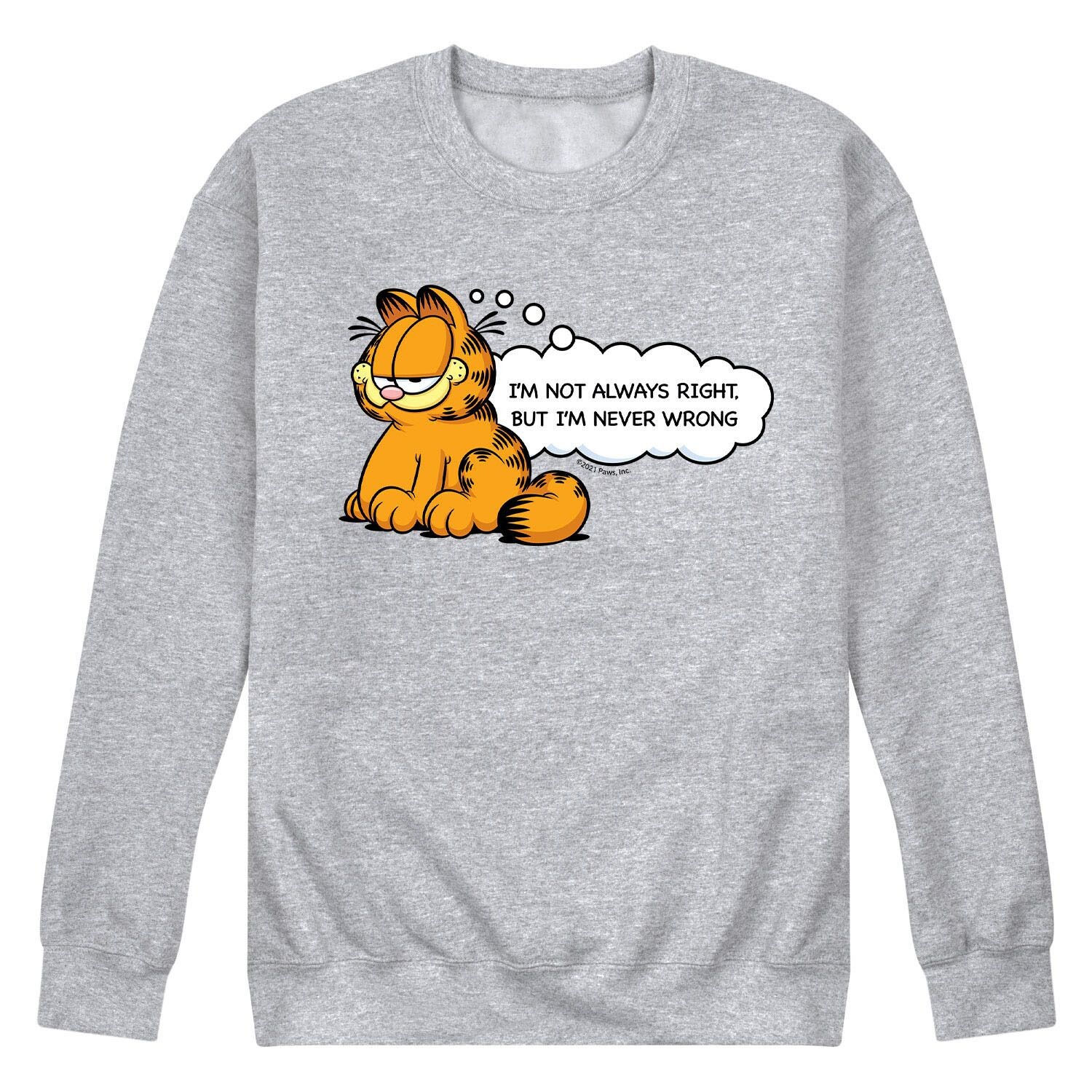 

Мужская толстовка Garfield Never Wrong Licensed Character