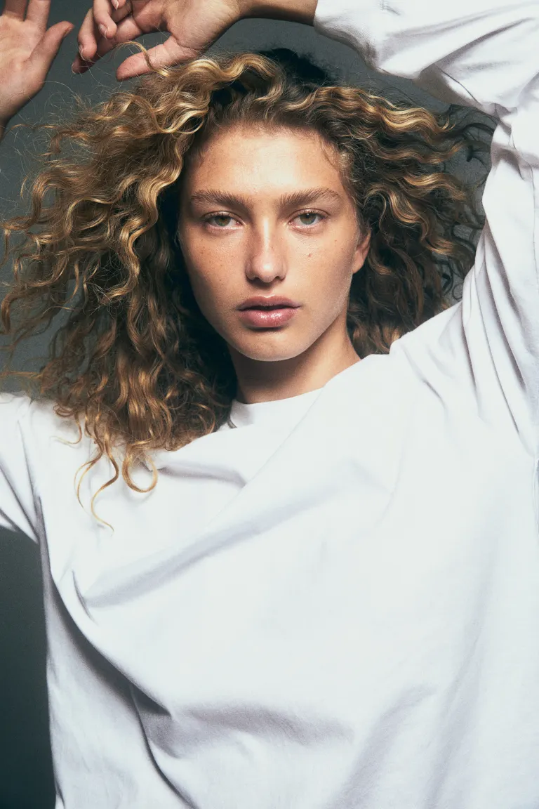 

Блузка из джерси с длинными рукавами H&M, белый