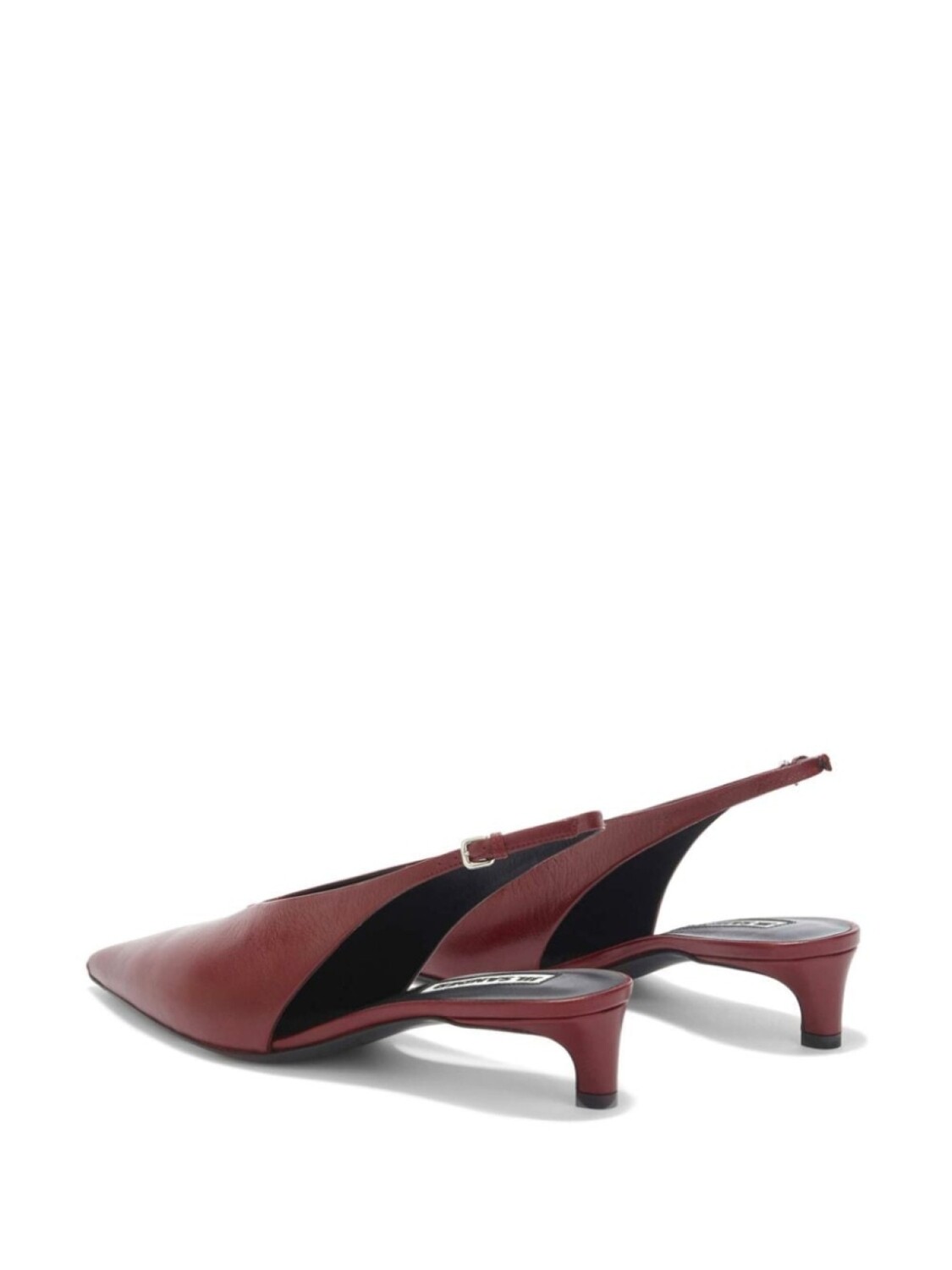 Jil Sander туфли-лодочки из кожи с открытой пяткой, красный — фото 3