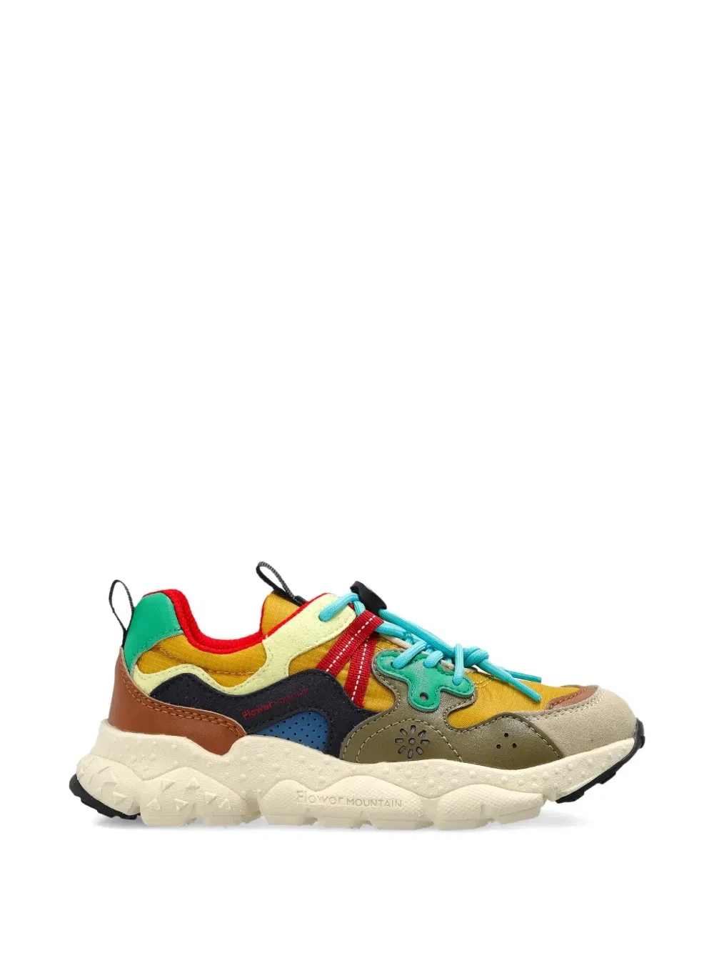 Кроссовки Yamano 3 с цветочной перфорацией FLOWER MOUNTAIN KIDS, желтый — фото 2