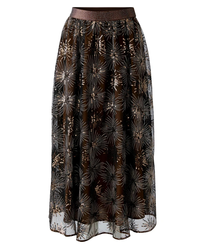 

Длинная юбка из тюля с пайетками Oui, мультиколор