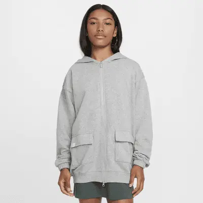 

Худи Nike Sportswear Girls' Dri-FIT Oversized Fleece Hoodie, темно-серый