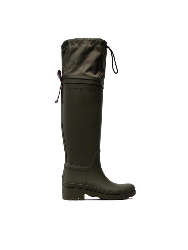 

Резиновые сапоги Overknee Rainboot Tommy Hilfiger, хаки