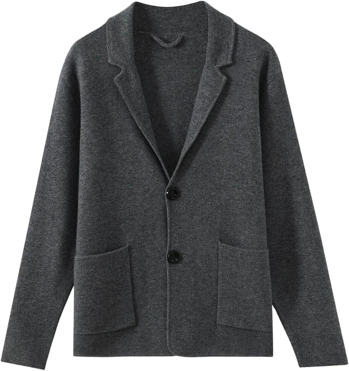 

Мужской классический кардиган с воротником-стойкой, длинный рукав, пуговицы, трикотажный свитер для повседневной носки