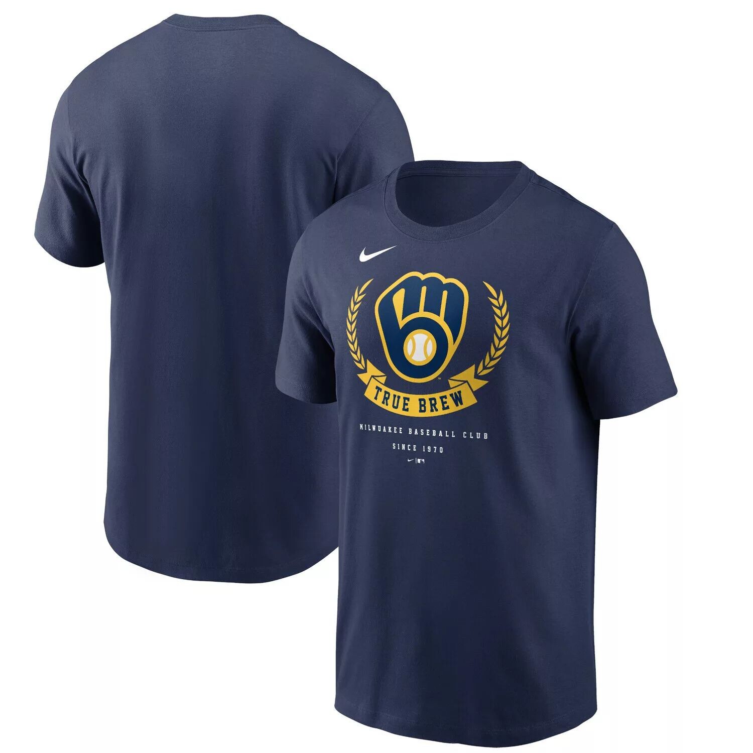 

Мужская темно-синяя футболка Milwaukee Brewers True Brew Hometown Nike, Синий, Мужская темно-синяя футболка Milwaukee Brewers True Brew Hometown Nike
