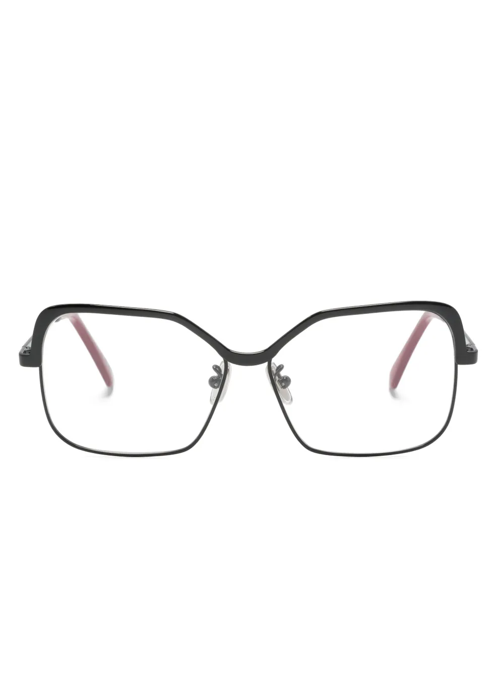 

Очки в квадратной оправе с тисненым логотипом Marni Eyewear, черный