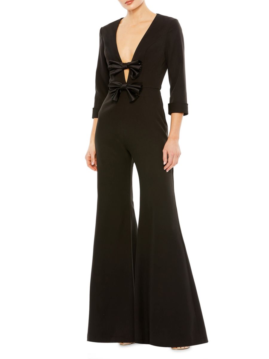 

Комбинезон с широкими штанинами Bow Mac Duggal, черный
