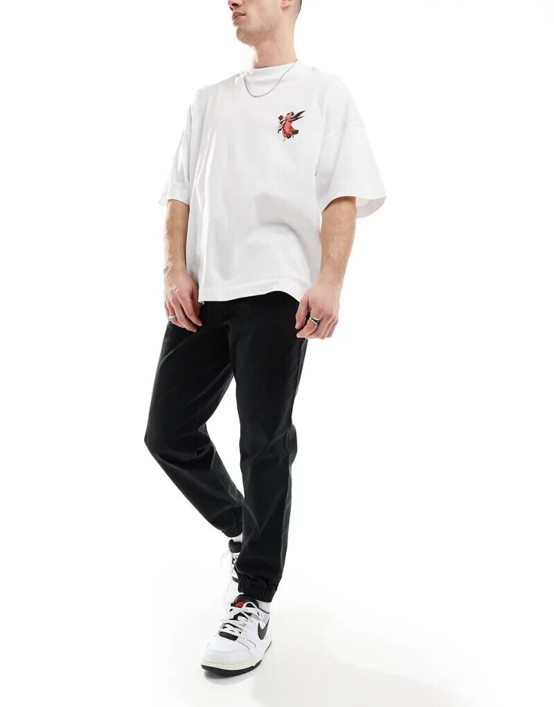 

Черные джоггеры на подтяжках River Island
