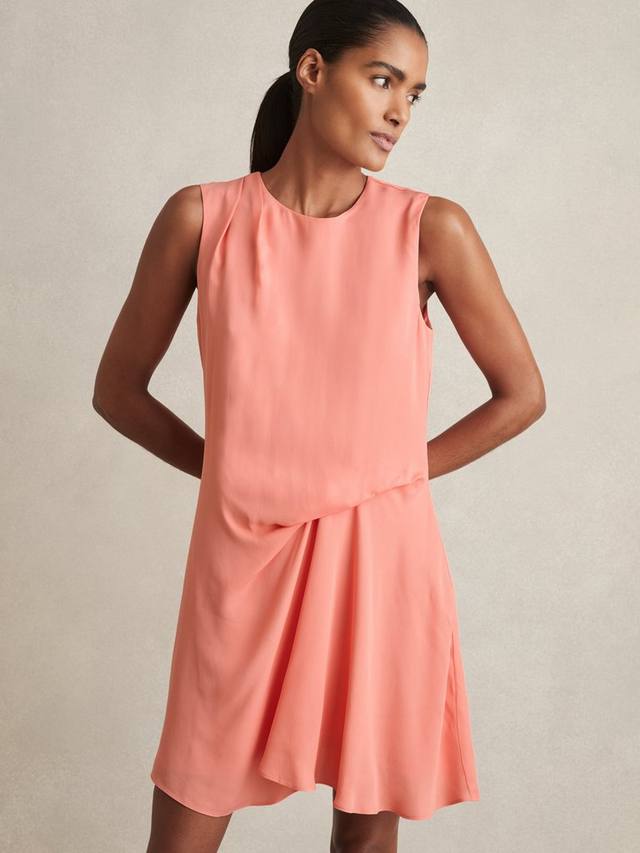 

Мини- платье с драпировкой от элины Reiss, цвет Coral
