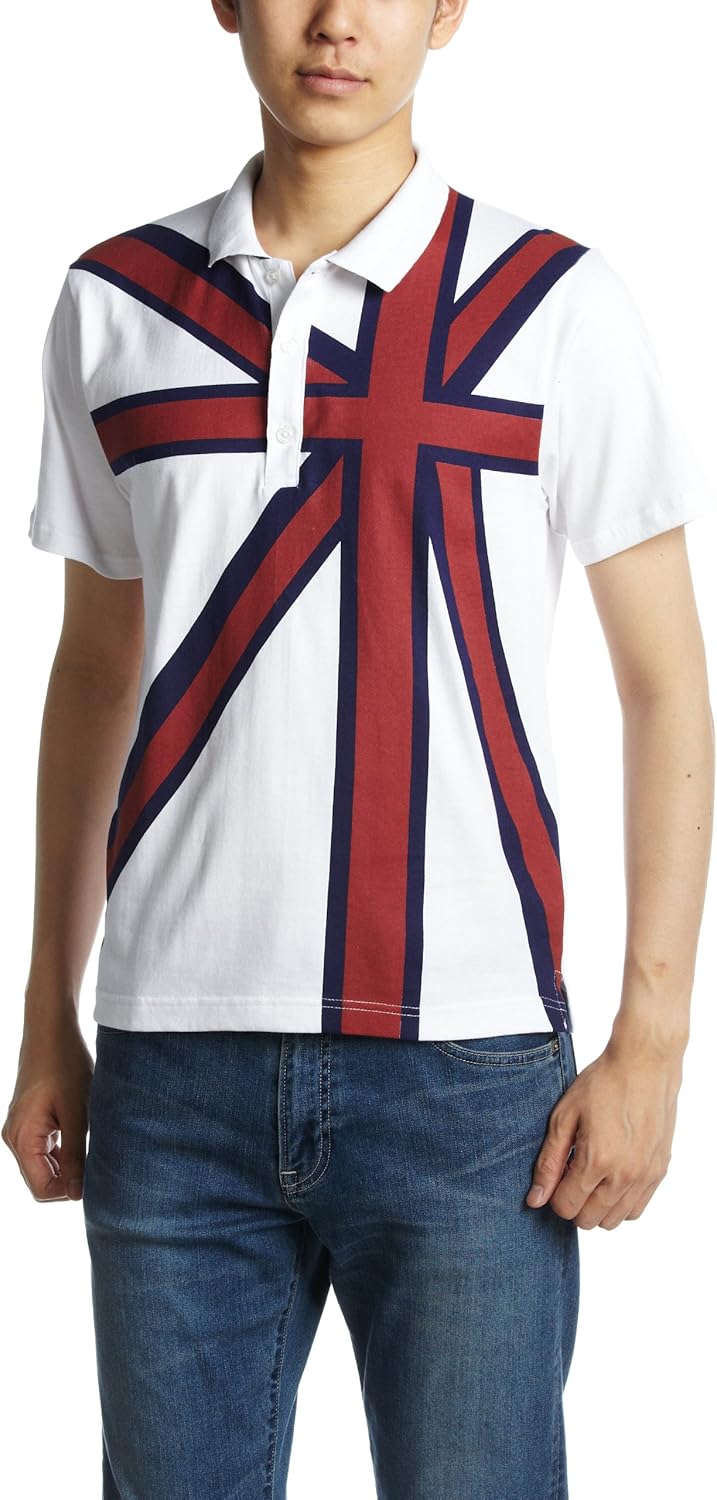 

Розовая рубашка поло с изображением британского флага (Union Jack Polo) Pincponc