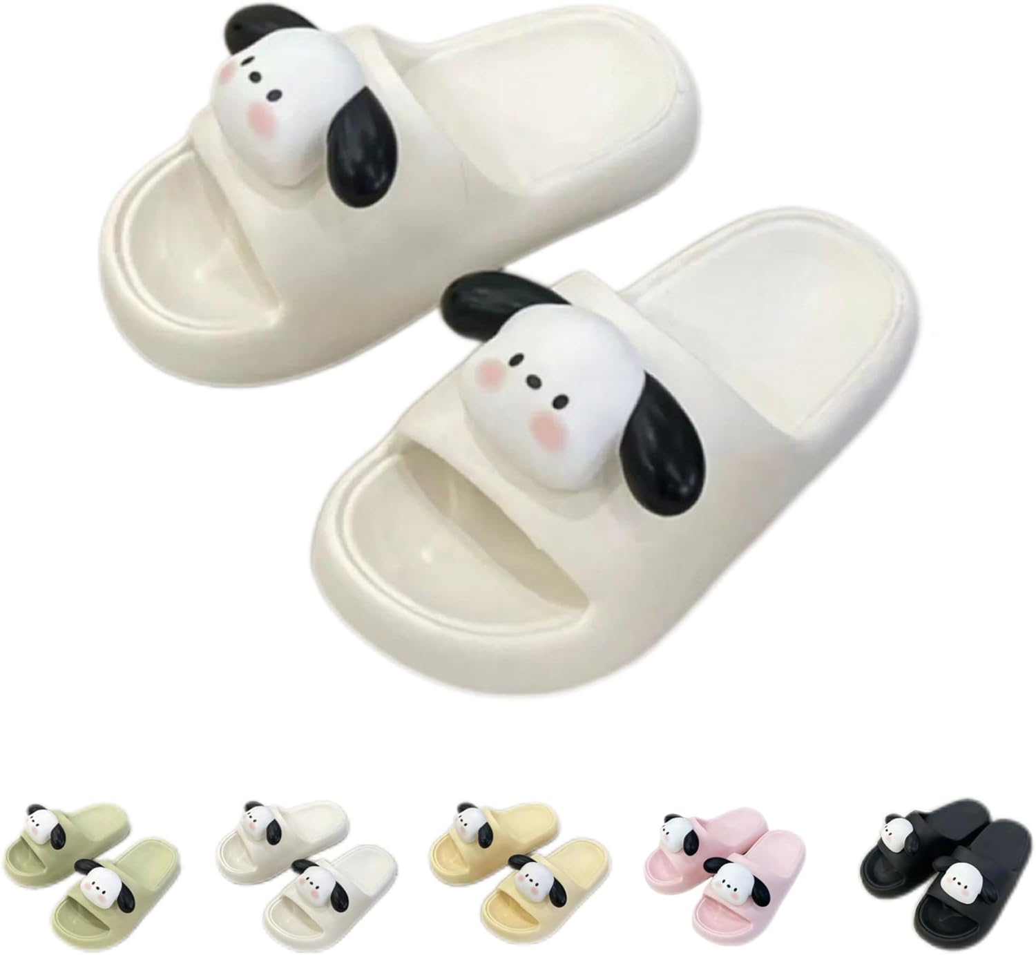 

Тапочки NTRUEML Puppy Любимые домашние тапочки для ванной Мужские тапочки для улицы пляжные тапочки для женщин, белый