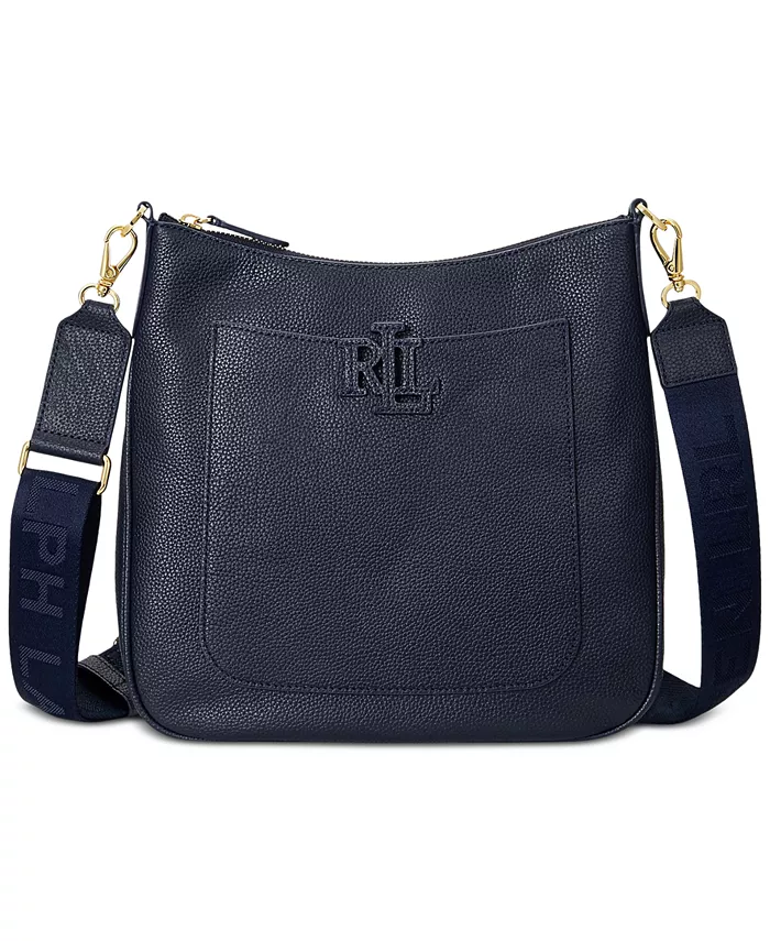 

Камерын Маленькая сумка-кроссбоди из тисненой кожи Lauren Ralph Lauren, синий
