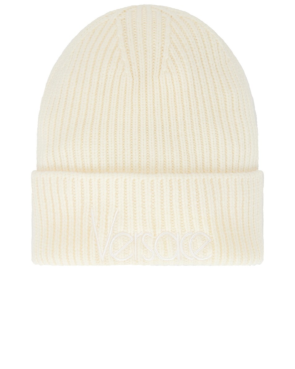 

Шапка Beanie Versace, цвет Ivory