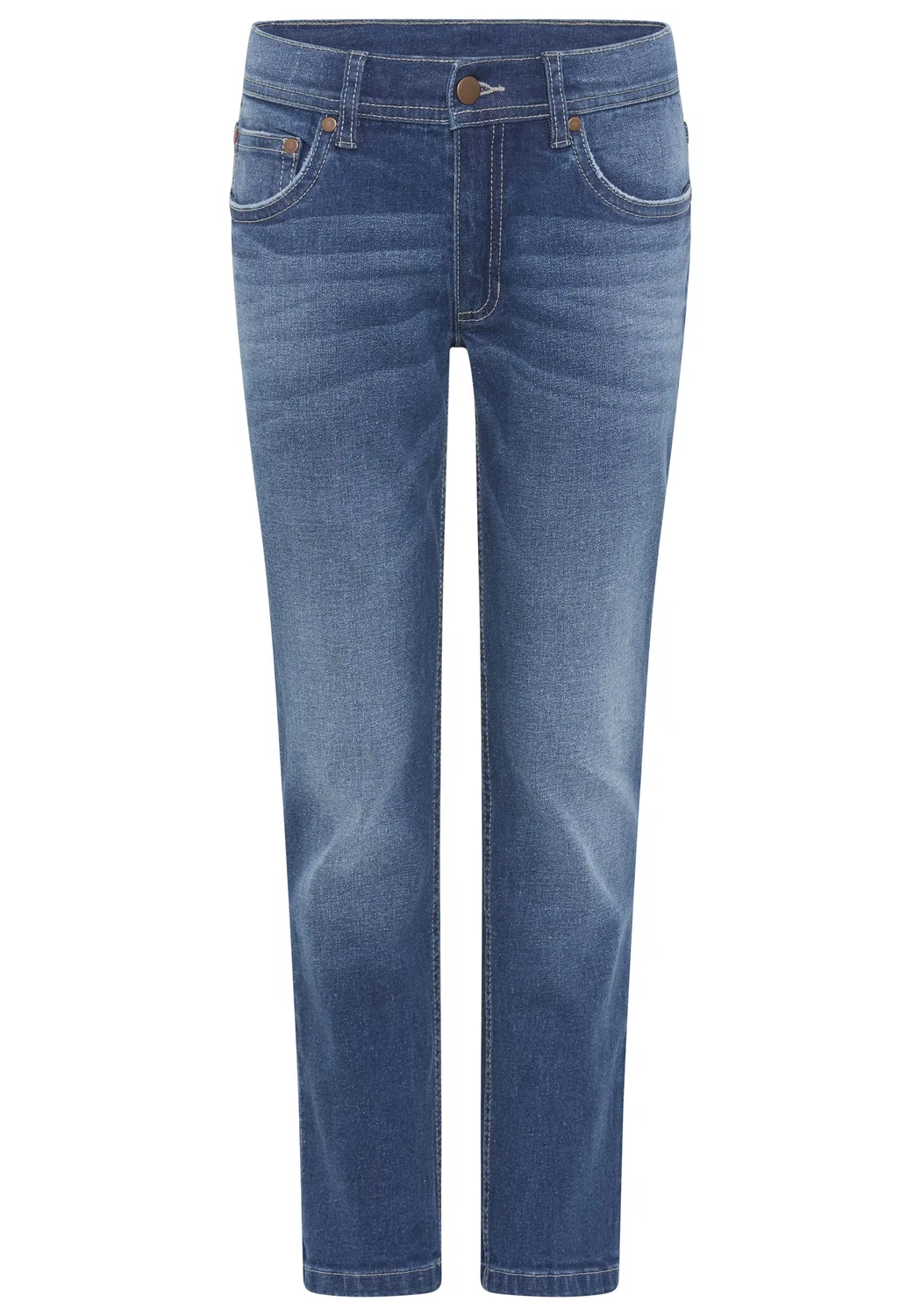 Джинсы regular fit, stone washed, Kidsworld, голубой