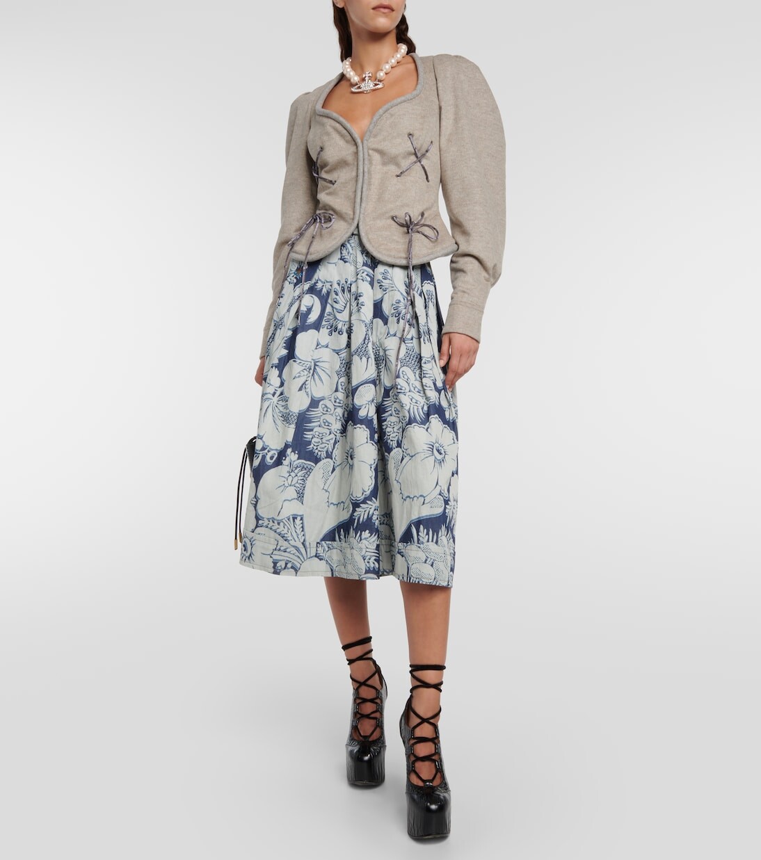 Куртка gexi spencer из смесовой шерсти Vivienne Westwood, бежевый — фото 2