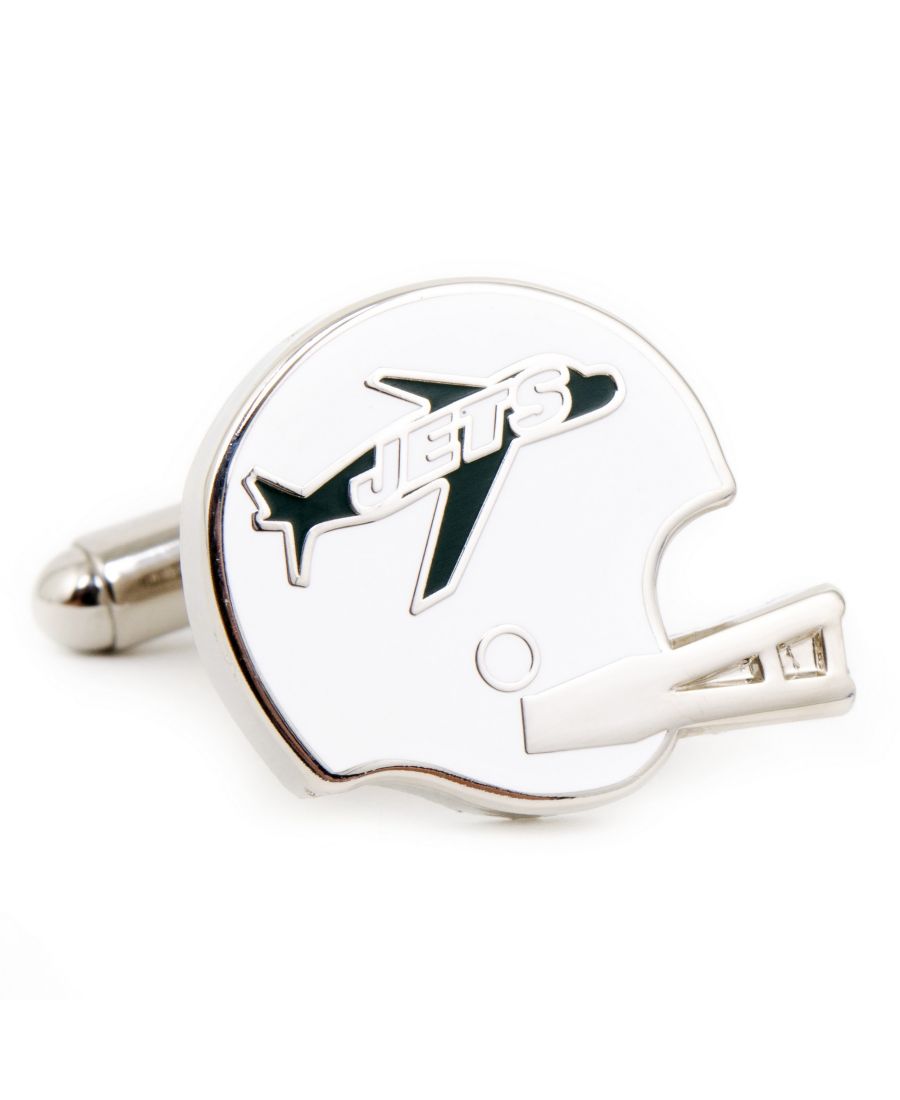 

Запонки в стиле ретро с изображением шлема команды New York Jets Cufflinks Inc, White