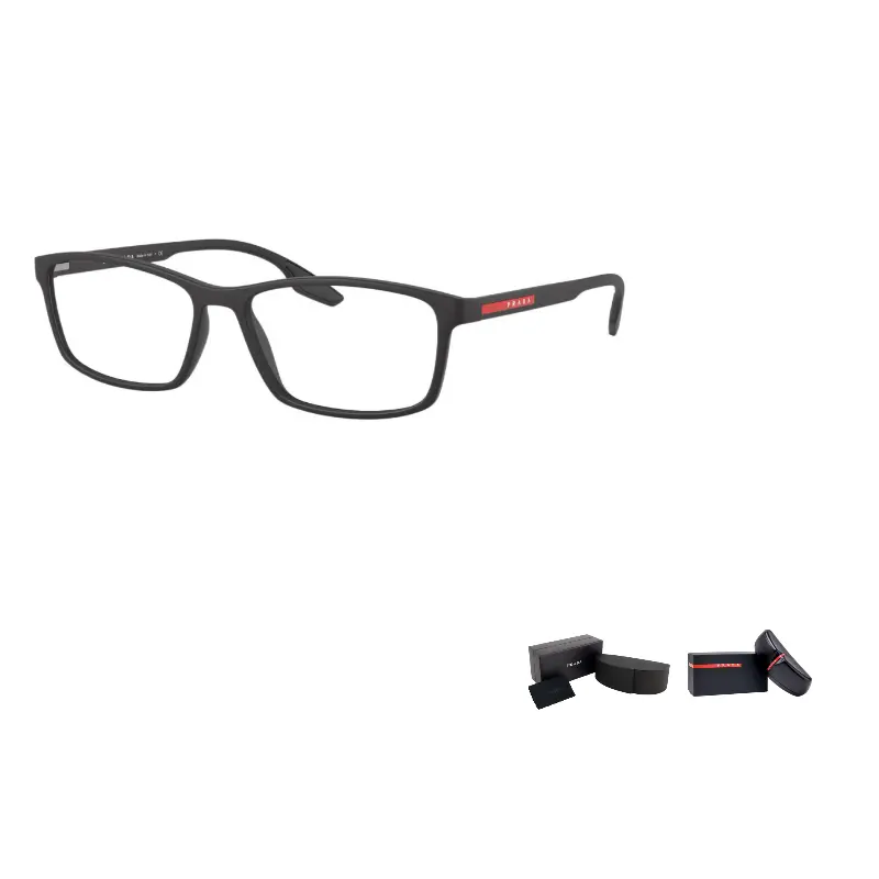 

PRADA Прямоугольные очки с логотипом Linea Rossa, Black
