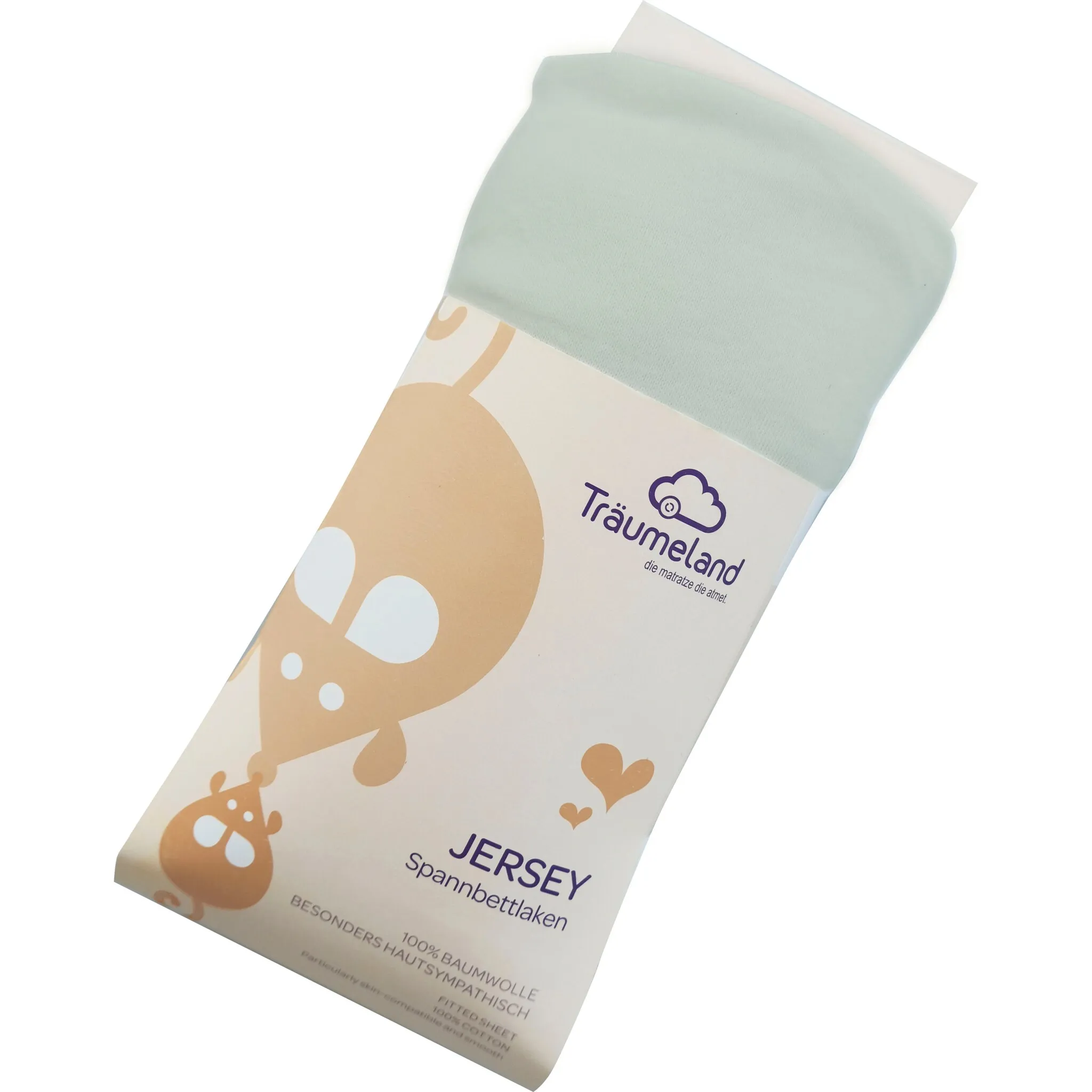 

Простыня Träumeland «приятная простыня из мягкого джерси», изготовлена ​​из 100% уютного хлопка, цвет mint