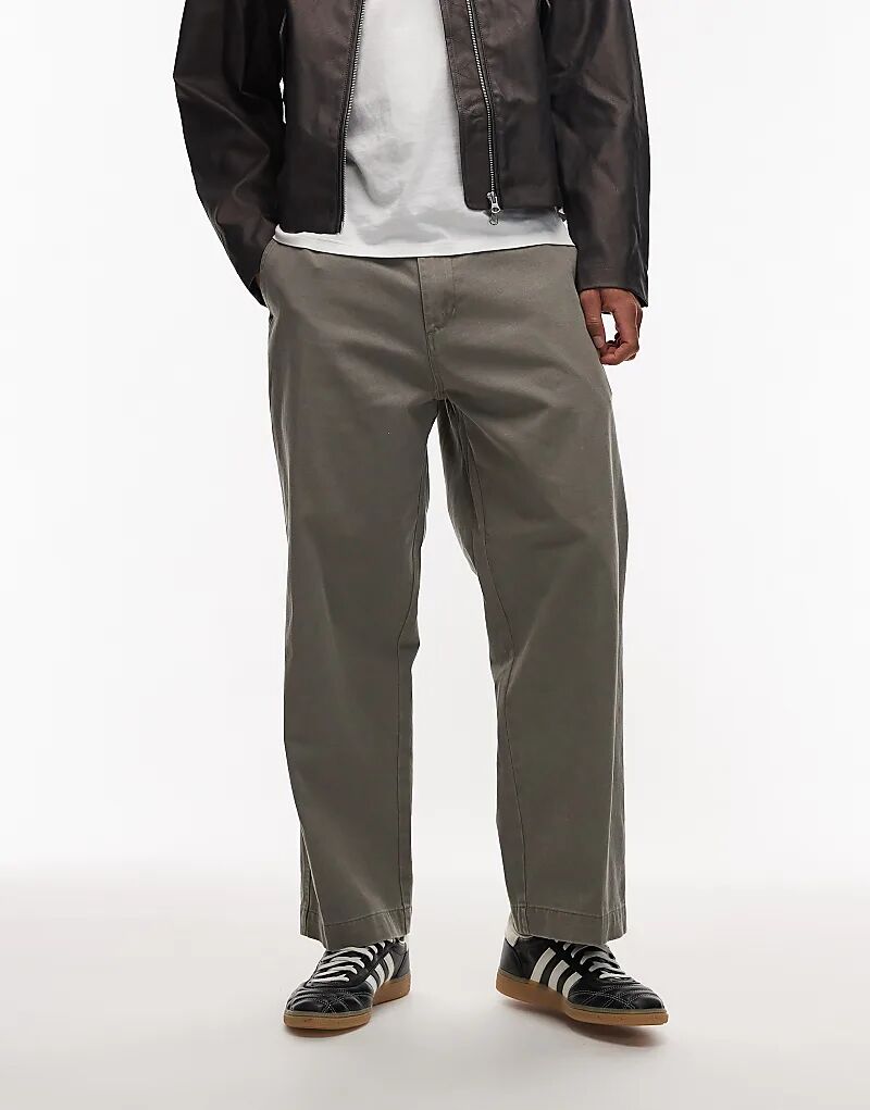 

Брюки Obey Bigwig Giant прямого кроя темно-бежевого цвета