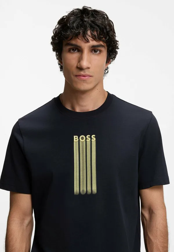 Футболка с принтом te bass Boss, Dark Blue Four — фото 4