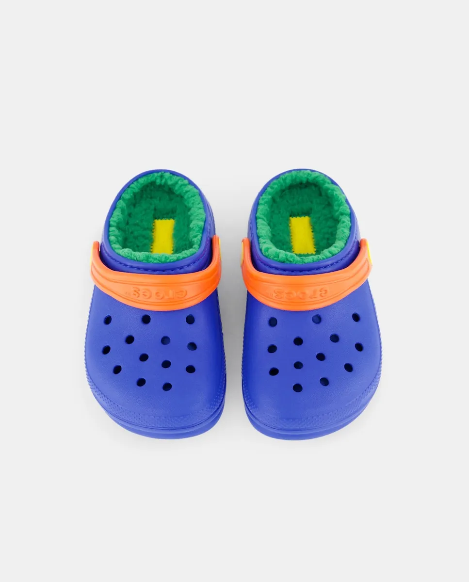 Классические детские тапочки с подкладкой Crocs, синий — фото 4
