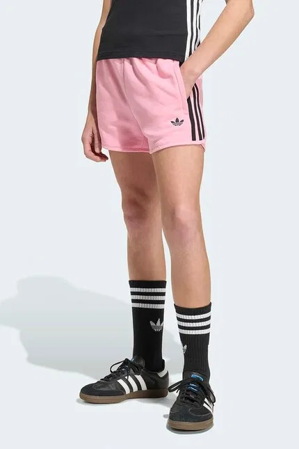 Шорты детские с эластичным поясом Adidas Originals, розовый — фото 4