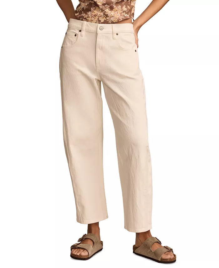 

Женские джинсы Barrel-Leg со средней посадкой Lucky Brand, белый