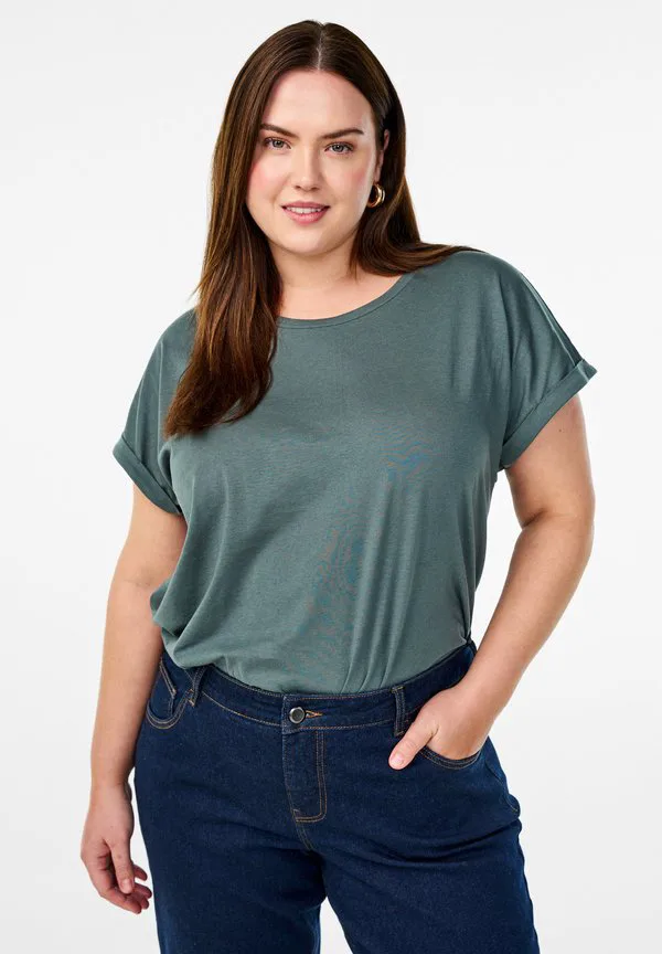 

Базовая футболка kurzärmliges Zizzi, Balsam Green, Зеленый, Базовая футболка kurzärmliges Zizzi, Balsam Green