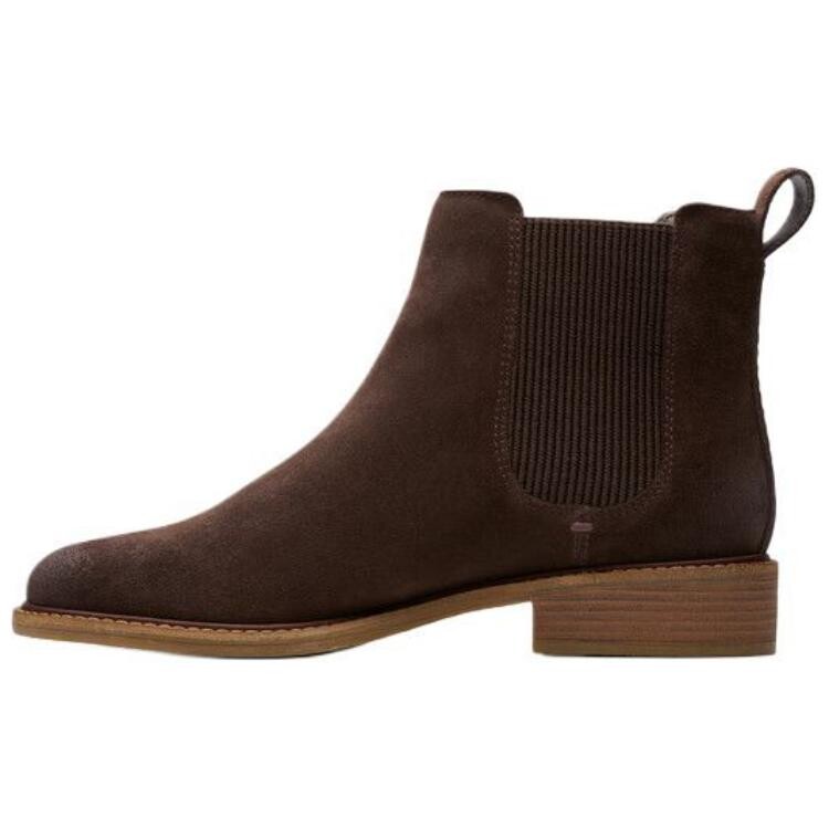 Ботинки женские Clarks классические на каблуке, темно-коричневый
