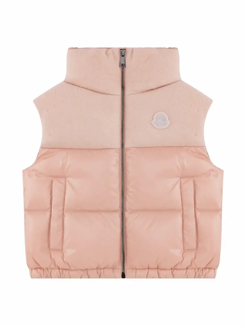 

Комбинированный жилет Suzan Moncler, розовый