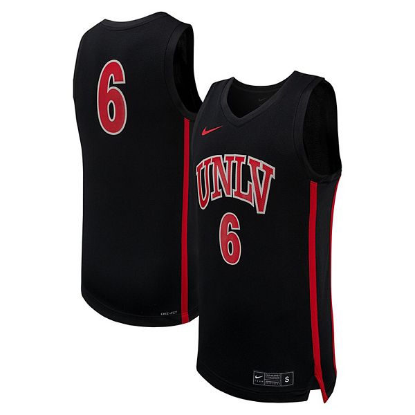 

Мужская баскетбольная майка #6 black unlv rebels replica Nike