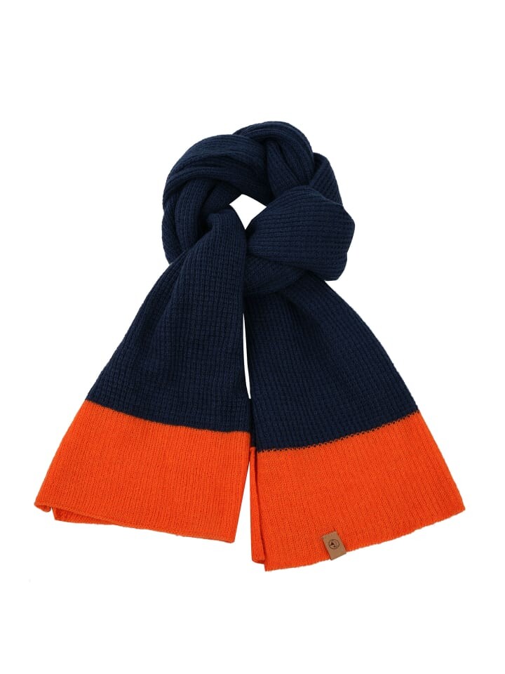 

Шарф SCHIETWETTER Strick Alex, цвет navy-orange