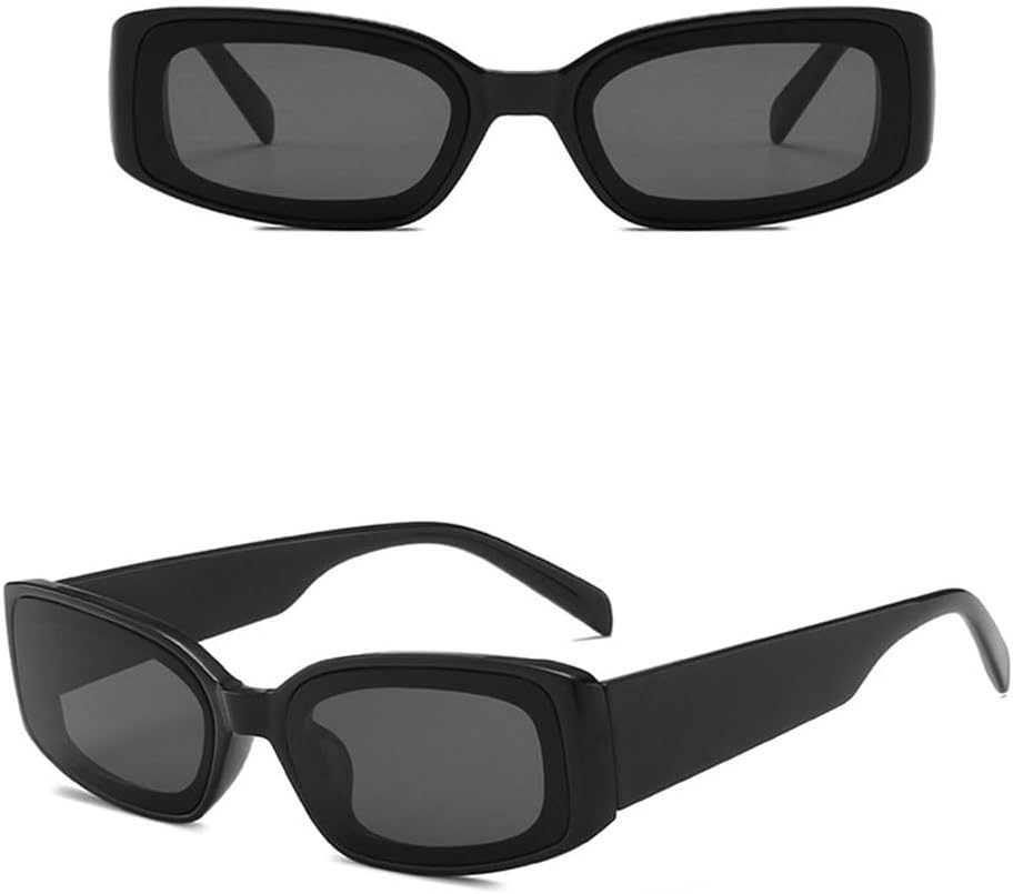 

Солнцезащитные очки конфетных цветов для женщин, винтажные хип-хоп, прямоугольная форма, солнцезащитные очки для мужчин и женщин для активного отдыха, черные и серые MTZJH, One Color