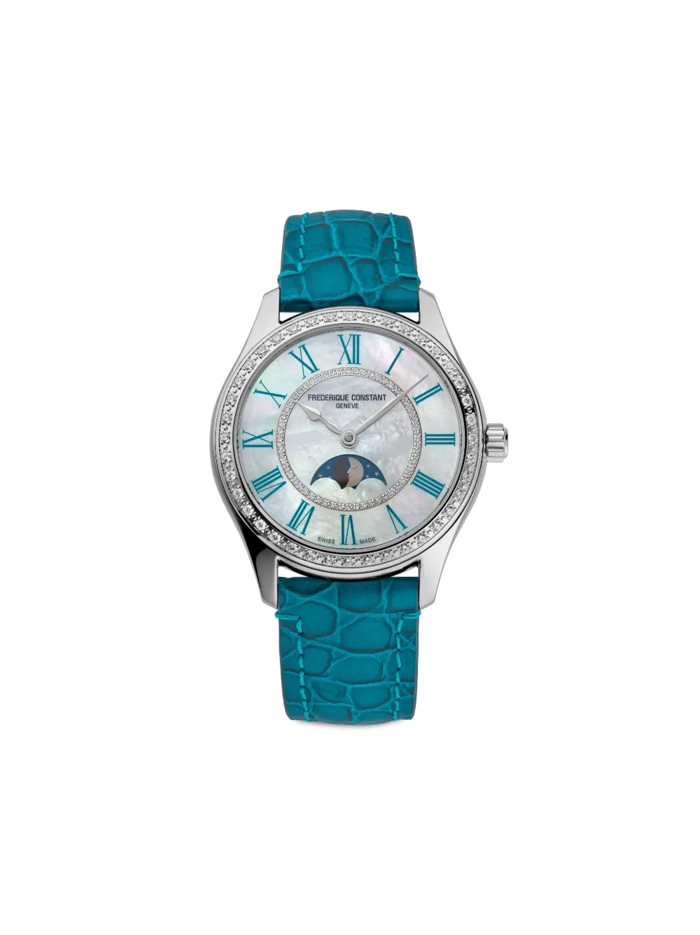 

Наручные часы Classics Elegance Luna 36 мм Frederique Constant, белый